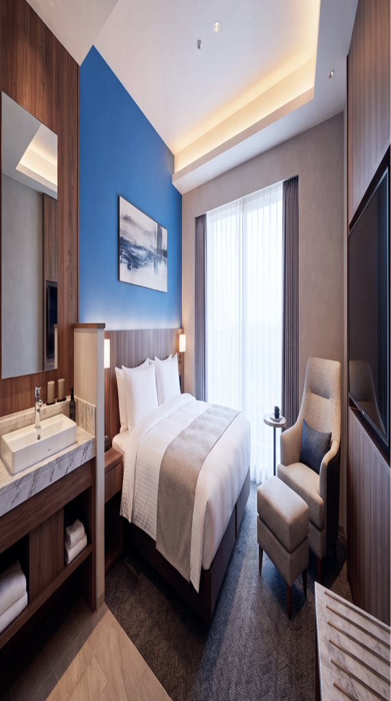 Premium hotel room in Japan.