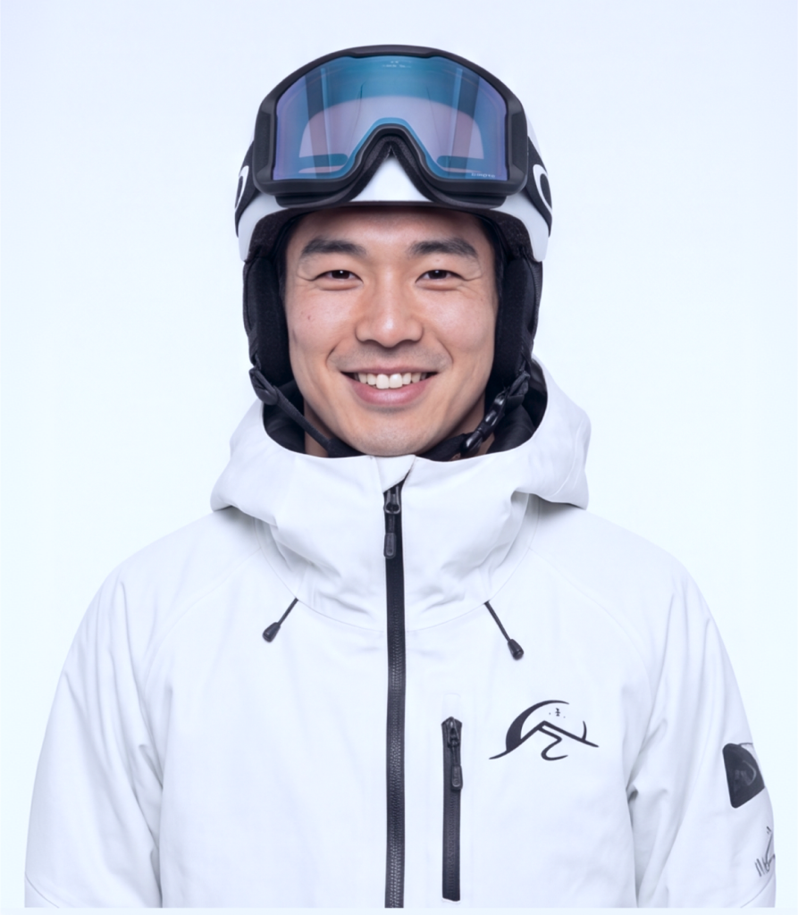 Portrait of guide Troy in snow gear.